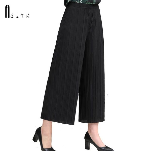 thin chiffon women's pants new summer casual elastic waist solid loose wide leg pants women plus size black capris, Black;white
thin chiffon women's pants new summer casual elastic waist solid loose wide leg pants women plus size black capris, Black;white