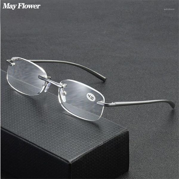 may flower aluminium alloy rimless reading glasses magnesium alloy anti-blue presbyopic eyewear frameless eyewear +3.5+41, White;black
may flower aluminium alloy rimless reading glasses magnesium alloy anti-blue presbyopic eyewear frameless eyewear +3.5+41, White;black