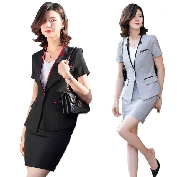 women business suits with skirt and jacket set black blazer summer jackets office uniform designs two piece skirt and jacket set1, White;black
women business suits with skirt and jacket set black blazer summer jackets office uniform designs two piece skirt and jacket set1, White;black