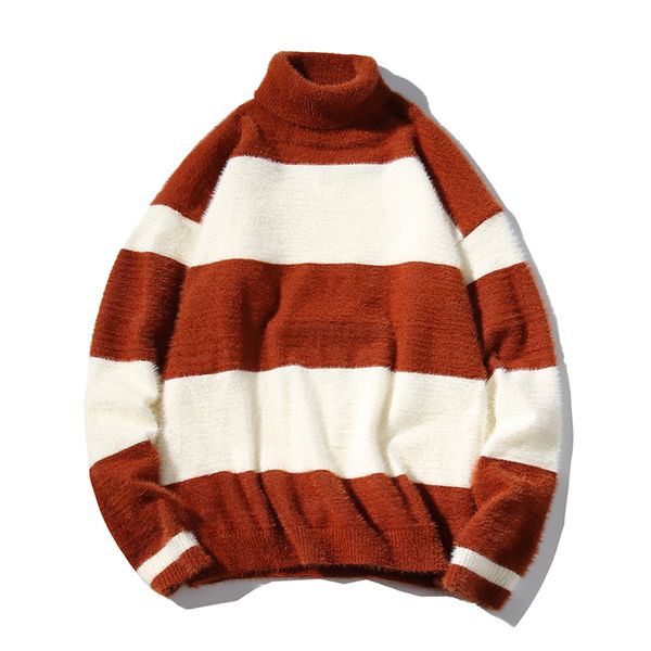 2021 new striped mode fine wool comfortable pullover young male mesh vitality turtleneck high sweater fkfi, White;black
2021 new striped mode fine wool comfortable pullover young male mesh vitality turtleneck high sweater fkfi, White;black