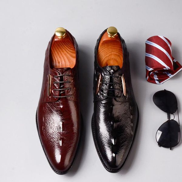 new classic crocodile pattern genuine leather men oxford wedding shoes pointed toe men dress shoes big size lace up formal, Black
new classic crocodile pattern genuine leather men oxford wedding shoes pointed toe men dress shoes big size lace up formal, Black