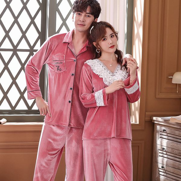 women autumn winter veet pajamas set warm couple long-sleeved cardigan homme nightwear pyjamas men sleepwear pijama, Black;brown
women autumn winter veet pajamas set warm couple long-sleeved cardigan homme nightwear pyjamas men sleepwear pijama, Black;brown