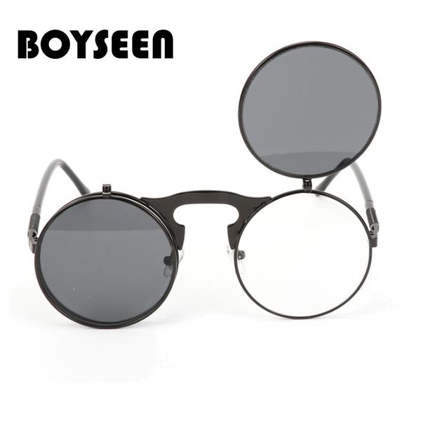 sunglasses steampunk round metal women style retro flip circular double sun glasses men circle, White;black
sunglasses steampunk round metal women style retro flip circular double sun glasses men circle, White;black
