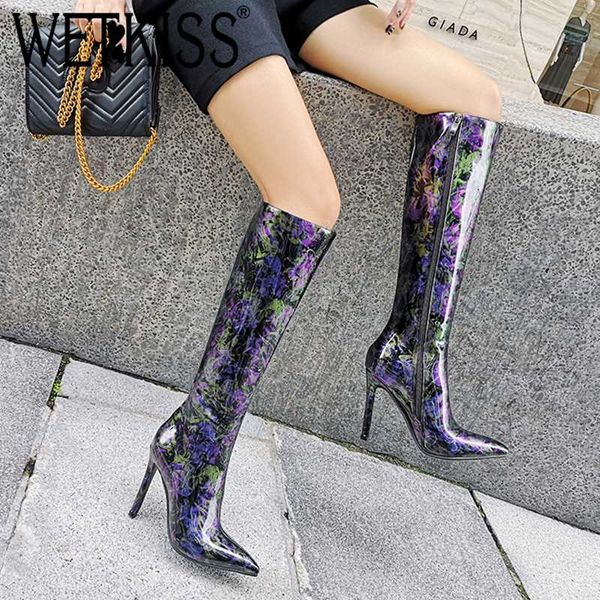 boots wetkiss print high heels women knee boot female pointed toe shoes ladies zip party winter 2021 plus size 48, Black
boots wetkiss print high heels women knee boot female pointed toe shoes ladies zip party winter 2021 plus size 48, Black