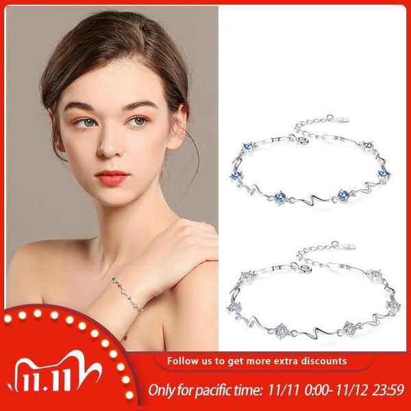 charm bracelets fashion blue crystal bracelet white wave simple style women wedding engagement jewelry gifts, Golden;silver
charm bracelets fashion blue crystal bracelet white wave simple style women wedding engagement jewelry gifts, Golden;silver
