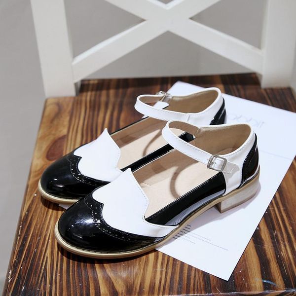 us4-11 womens trend brogue cute lolita mary janes chunky low heel ankle buckle oxfords shoes sweet plus size c641, Black
us4-11 womens trend brogue cute lolita mary janes chunky low heel ankle buckle oxfords shoes sweet plus size c641, Black
