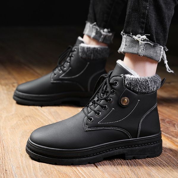 snow boots winter plus velvet warm cotton-padded shoes anti-slip northeast winter thi bottomed short lady shoes -40, Black
snow boots winter plus velvet warm cotton-padded shoes anti-slip northeast winter thi bottomed short lady shoes -40, Black