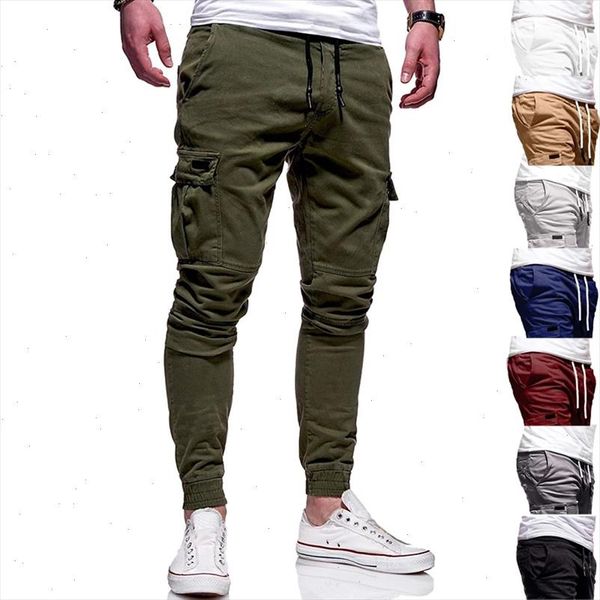 mens pants new fashion jogging pants fitness pants sports trousers, Black