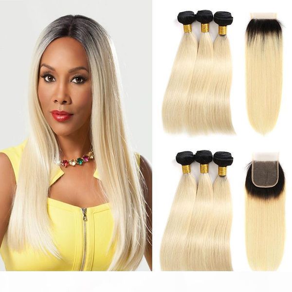 straight ombre blonde 4x4 part lace closure with 3 bundles 1b 613 two tone bundles with closure brazilian virgin human hair weaves, Black;brown
straight ombre blonde 4x4 part lace closure with 3 bundles 1b 613 two tone bundles with closure brazilian virgin human hair weaves, Black;brown
