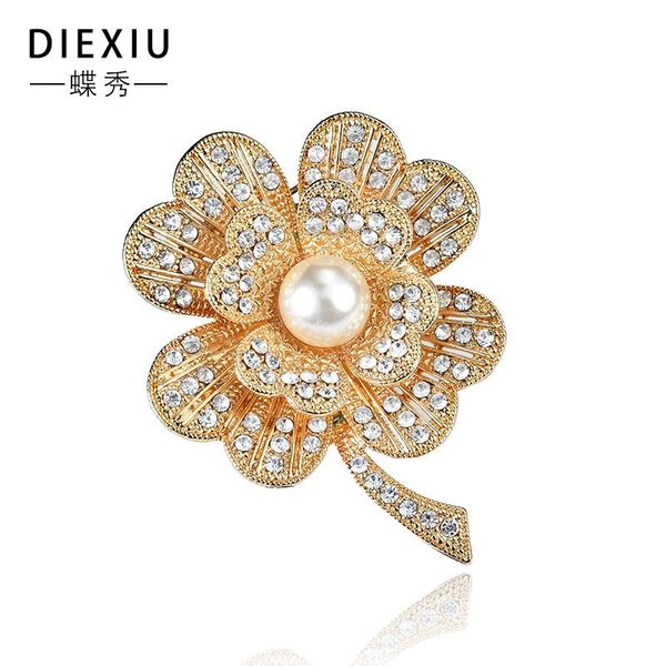 pins, brooches europe and america high-end boutique four-leaf clover brooch flower rhinestone clothing accessories, Gray
pins, brooches europe and america high-end boutique four-leaf clover brooch flower rhinestone clothing accessories, Gray