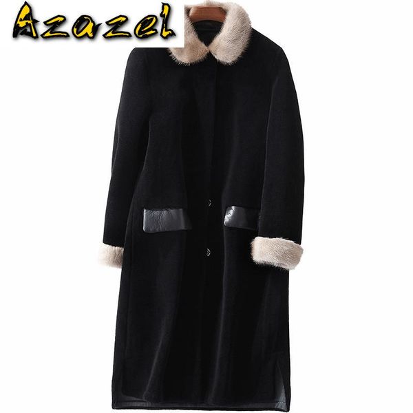mink collar wool jacket autumn winter women clothes 2021 real fur coat korean vintage sheep shearling abrigo mujer zt3194, Black
mink collar wool jacket autumn winter women clothes 2021 real fur coat korean vintage sheep shearling abrigo mujer zt3194, Black