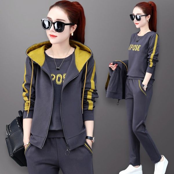 uk0z0 spring and vest sweater and winter 2020 new fashion leisure piece three suit hooded vest autumn sweater running sports suit for women, Gray
uk0z0 spring and vest sweater and winter 2020 new fashion leisure piece three suit hooded vest autumn sweater running sports suit for women, Gray