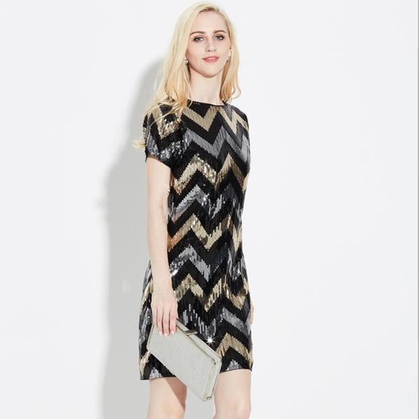Robe Wave Pattern Geometric Straight Vintage Party Gatsby Sequin Stunning Short Sleeve Mini Fitted Lady Cocktail Dresses, Black
Robe Wave Pattern Geometric Straight Vintage Party Gatsby Sequin Stunning Short Sleeve Mini Fitted Lady Cocktail Dresses, Black