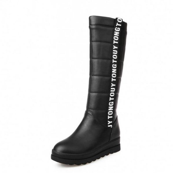 fashion winter women shoes knee high boots female elevator flat thermal velvet snow boots platform cotton-padded shoes big size 34-43 nmm5, Black
fashion winter women shoes knee high boots female elevator flat thermal velvet snow boots platform cotton-padded shoes big size 34-43 nmm5, Black