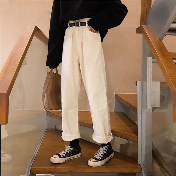 white vintage chic boyfriends harem jeans women high waist straight denim trousers chic mom loose wide leg jean pants streetwear, Blue
white vintage chic boyfriends harem jeans women high waist straight denim trousers chic mom loose wide leg jean pants streetwear, Blue