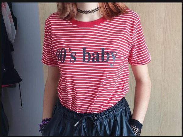 summer stripped t shirt for women girls new fashion short sleeve letter 90s baby casual tshirt harajuku streetwear, White
summer stripped t shirt for women girls new fashion short sleeve letter 90s baby casual tshirt harajuku streetwear, White