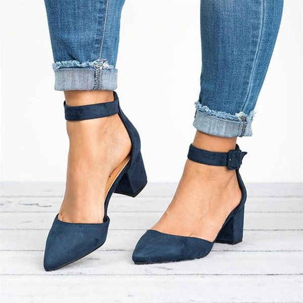 women two piece pumps pointed toe high heels women's sandals female ankle strap buckle ladies square heels footwear woman 2020, Black
women two piece pumps pointed toe high heels women's sandals female ankle strap buckle ladies square heels footwear woman 2020, Black
