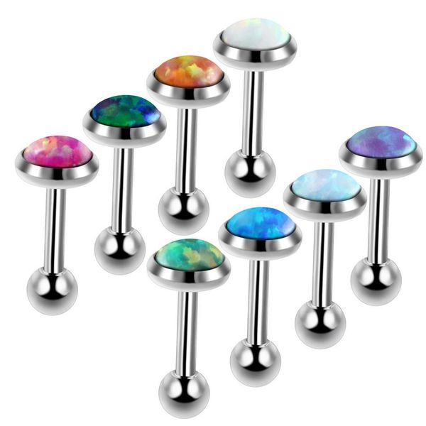 8pcs/lot stainless steel opal stone ear tragus cartilage helix stud piercing earring barbell stud lip piercings body jewelry 16g q sqckkl, Silver
8pcs/lot stainless steel opal stone ear tragus cartilage helix stud piercing earring barbell stud lip piercings body jewelry 16g q sqckkl, Silver