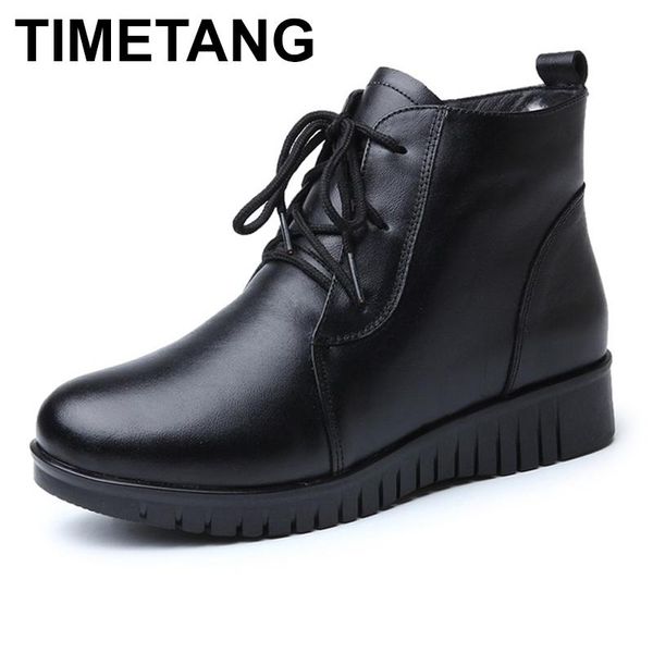 timetang women's boots genuine leather wool warm winter boot ankle boots for women flat fur fashion lace up black ladies shoes
timetang women's boots genuine leather wool warm winter boot ankle boots for women flat fur fashion lace up black ladies shoes