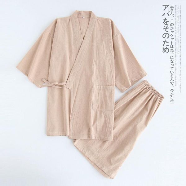 japanese men's 100% cotton kimono bathrobe summer short-sleeved shorts home service large size thin sweat steamed dormir, Black;brown
japanese men's 100% cotton kimono bathrobe summer short-sleeved shorts home service large size thin sweat steamed dormir, Black;brown