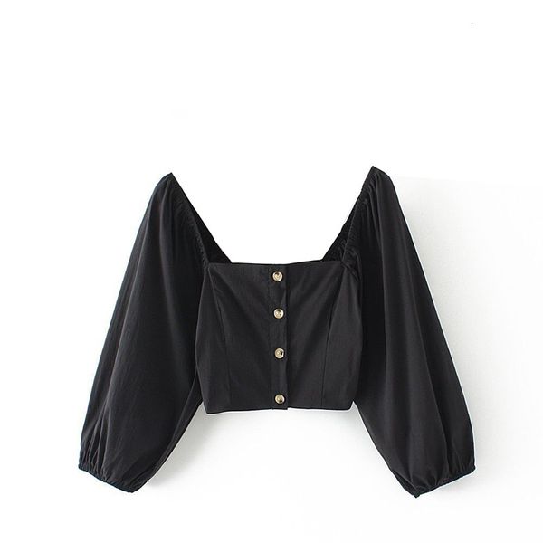 2021 new autumn of the french vintage blow blusa short plissada elegant cut square collar single women hlsp, White
2021 new autumn of the french vintage blow blusa short plissada elegant cut square collar single women hlsp, White