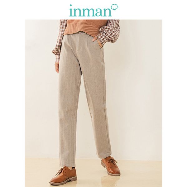 inman winter literary retro half elastic striped apricot warm women long pants 201103, Black;white
inman winter literary retro half elastic striped apricot warm women long pants 201103, Black;white