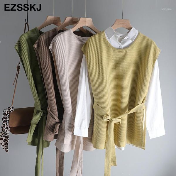 chic spring autumn oversize sash sweater vest women sleeveless pollover casual o-neck sweater female knit jumpers, White;black
chic spring autumn oversize sash sweater vest women sleeveless pollover casual o-neck sweater female knit jumpers, White;black