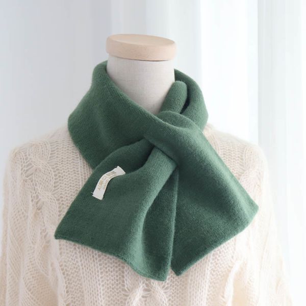 autumn winter cross small scarf, women's wool, versatile, men's warm and thin solid color korean short knitted neck protection, Blue;gray
autumn winter cross small scarf, women's wool, versatile, men's warm and thin solid color korean short knitted neck protection, Blue;gray