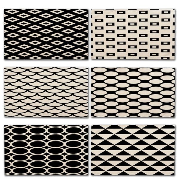 1pcs black white geometric pattern placemat dining table mat cotton linen pad drink coasters 42*32cm kitchen accessories mg0023
1pcs black white geometric pattern placemat dining table mat cotton linen pad drink coasters 42*32cm kitchen accessories mg0023