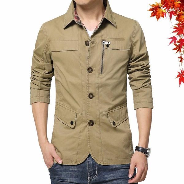 spring autumn men clothing coat casual men slim fit jacket korea style handsome cool cargo jacket1, Black;brown
spring autumn men clothing coat casual men slim fit jacket korea style handsome cool cargo jacket1, Black;brown