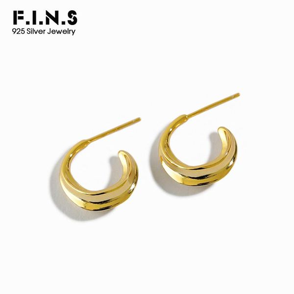 f.i.n.s genuine 925 sterling silver earrings korean simple concave-convex glossy hoop earrings fashion fine jewelry, Golden;silver
f.i.n.s genuine 925 sterling silver earrings korean simple concave-convex glossy hoop earrings fashion fine jewelry, Golden;silver