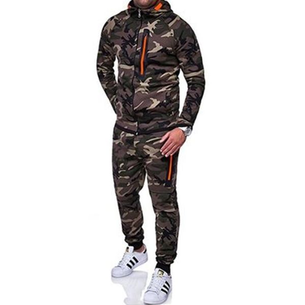 man outdoor camouflage sports suits fashion trend zipper hooded drawstring trousers 2pcs sets designer male new long sleeve tracksuits, Gray
man outdoor camouflage sports suits fashion trend zipper hooded drawstring trousers 2pcs sets designer male new long sleeve tracksuits, Gray