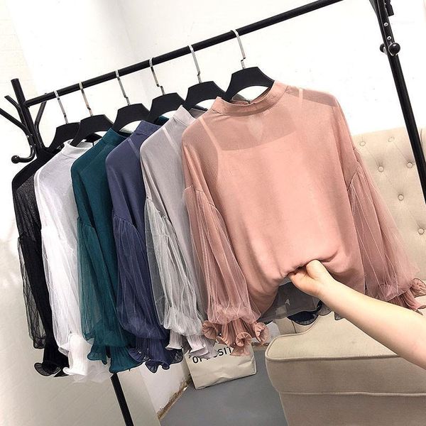 two pieces shirt +tank autumn women mesh blouse sweet lace patchwork chiffon shirt female lantern sleeve blouses short 20031, White
two pieces shirt +tank autumn women mesh blouse sweet lace patchwork chiffon shirt female lantern sleeve blouses short 20031, White