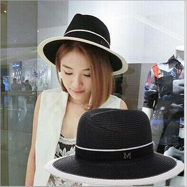 2020 wide brim sun hat for women autumn jazz cap panama floppy hat fedoras summer straw brief black white beach, Blue;gray
2020 wide brim sun hat for women autumn jazz cap panama floppy hat fedoras summer straw brief black white beach, Blue;gray
