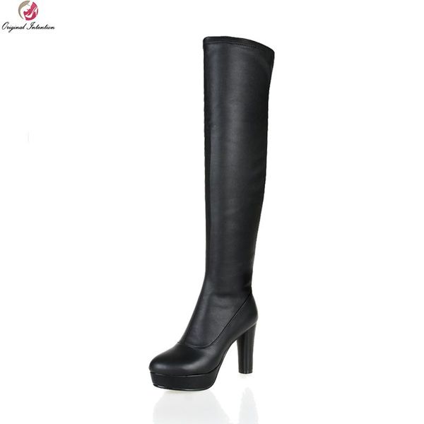 boots original intention nice women over the knee fashion plaform round toe square heels black shoes woman us size 3.5-13
boots original intention nice women over the knee fashion plaform round toe square heels black shoes woman us size 3.5-13