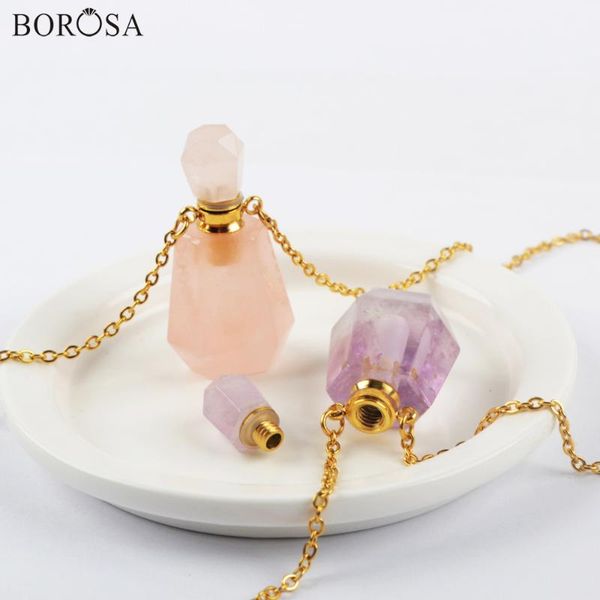 pendant necklaces gold natural gems stone perfume bottle amethysts pink quartz essential oil diffuser necklace 26inch women, Silver
pendant necklaces gold natural gems stone perfume bottle amethysts pink quartz essential oil diffuser necklace 26inch women, Silver