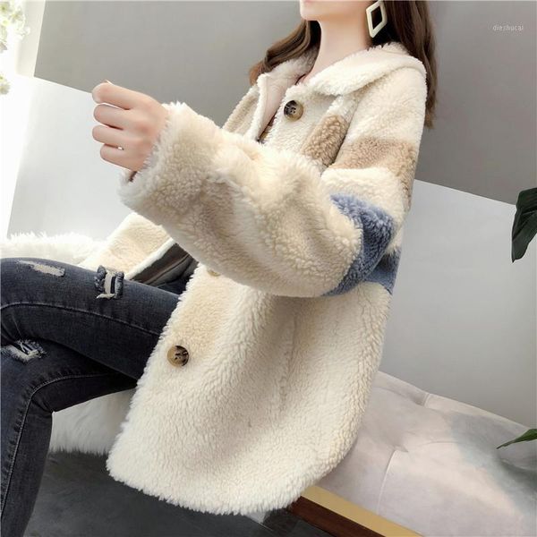 winter sheep shearling coat womens korean particles lamb mid-length coat long-sleeve fashion color matching mid-length jacket1, Black
winter sheep shearling coat womens korean particles lamb mid-length coat long-sleeve fashion color matching mid-length jacket1, Black