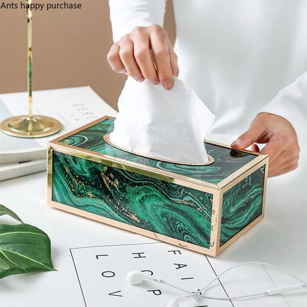 european style gold-plated cellophane tissue box coffee table rectangular agate pattern storage tissue box home organize boxes
european style gold-plated cellophane tissue box coffee table rectangular agate pattern storage tissue box home organize boxes
