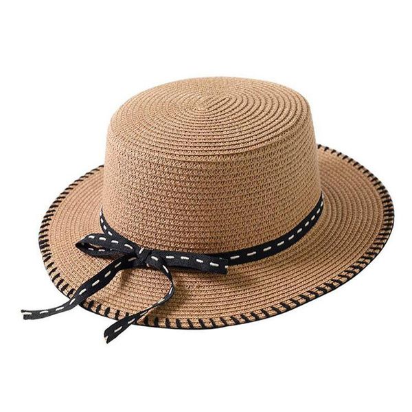 wide brim hats women boater sun caps ribbon bow round flat straw fedora panama hat summer for white beach, Blue;gray
wide brim hats women boater sun caps ribbon bow round flat straw fedora panama hat summer for white beach, Blue;gray