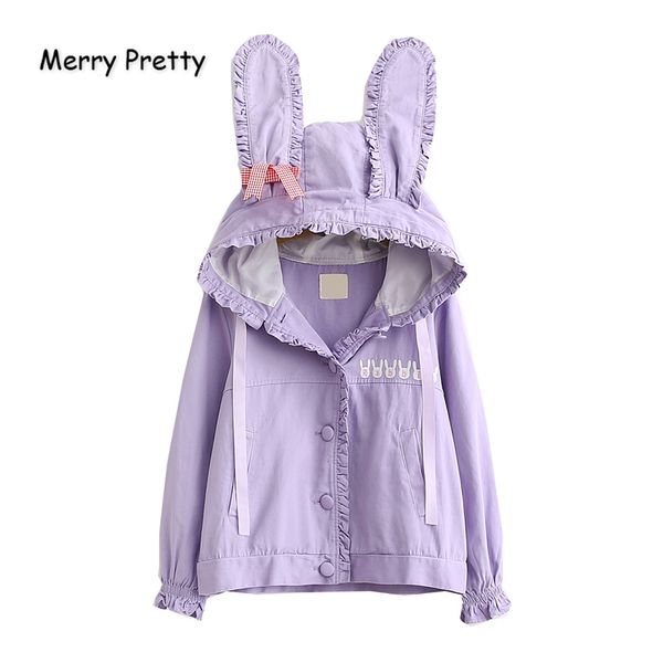 merry pretty women's autumn winter basic jackets ladis rabbit ears embroidery cute jacket single breasted pink outerwear 201026, Black;brown
merry pretty women's autumn winter basic jackets ladis rabbit ears embroidery cute jacket single breasted pink outerwear 201026, Black;brown