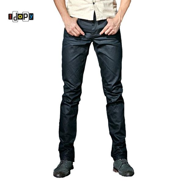 idopy men`s coated jeans korean fashion cool waxed waxing slim fit biker denim pants, Blue
idopy men`s coated jeans korean fashion cool waxed waxing slim fit biker denim pants, Blue