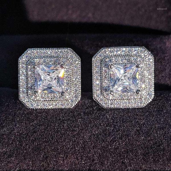 stud real sterling silver princess cut zirconia earrings for women wedding brincos boucle d'oreille femme bijoux jewelry e6681, Golden;silver
stud real sterling silver princess cut zirconia earrings for women wedding brincos boucle d'oreille femme bijoux jewelry e6681, Golden;silver