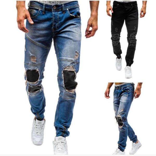 fashion casual long trousers men's cotton tide jeans denim trousers casual straight ripped jeans men wash bottoms, Blue
fashion casual long trousers men's cotton tide jeans denim trousers casual straight ripped jeans men wash bottoms, Blue