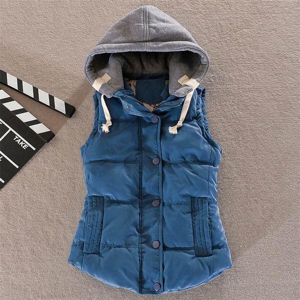 winter autumn cotton vest women solid thick short jacket slim hooded plus size casual with pockets kamizelka damska 201211, Black;white
winter autumn cotton vest women solid thick short jacket slim hooded plus size casual with pockets kamizelka damska 201211, Black;white