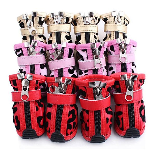 cat costumes fashion leopard printed dog booties soft pu leather flocked pet snow boot winter anti-slip warm small shoes for teddy bichon
cat costumes fashion leopard printed dog booties soft pu leather flocked pet snow boot winter anti-slip warm small shoes for teddy bichon