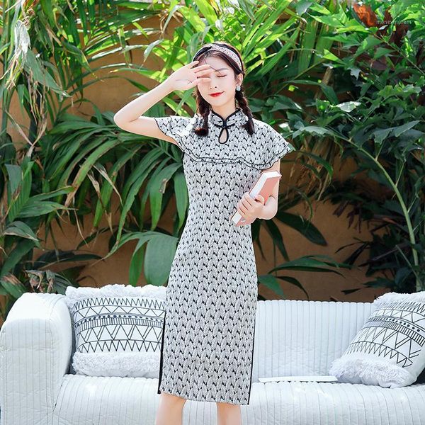 ethnic clothing women's improved high slit chiffon qipao cheongsam oriental dress covered shoulder sleeves small fragrance bag hip dres, Red
ethnic clothing women's improved high slit chiffon qipao cheongsam oriental dress covered shoulder sleeves small fragrance bag hip dres, Red