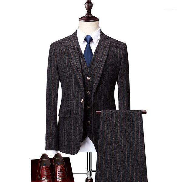 men's striped sale 2020 fashion slim fit suits business casual 3 piece suit blazers jacket pants trousers vest sets1, White;black
men's striped sale 2020 fashion slim fit suits business casual 3 piece suit blazers jacket pants trousers vest sets1, White;black