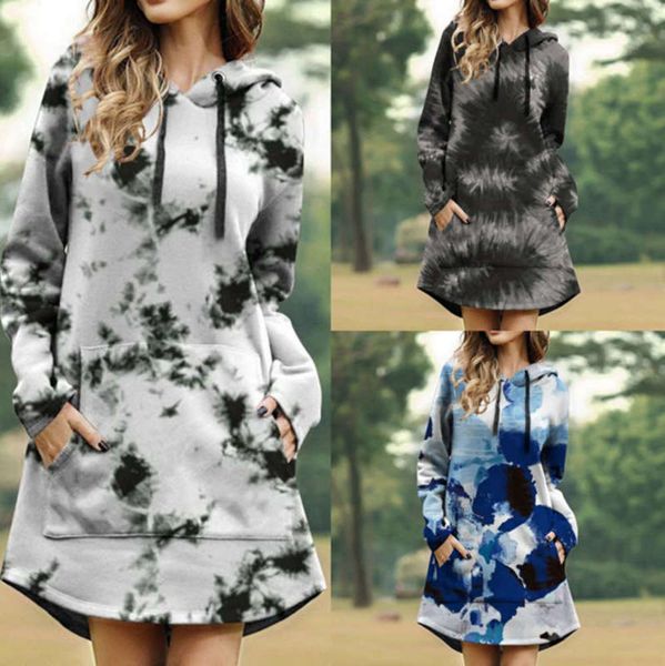 dyed tie women's sweater dress, Black;gray