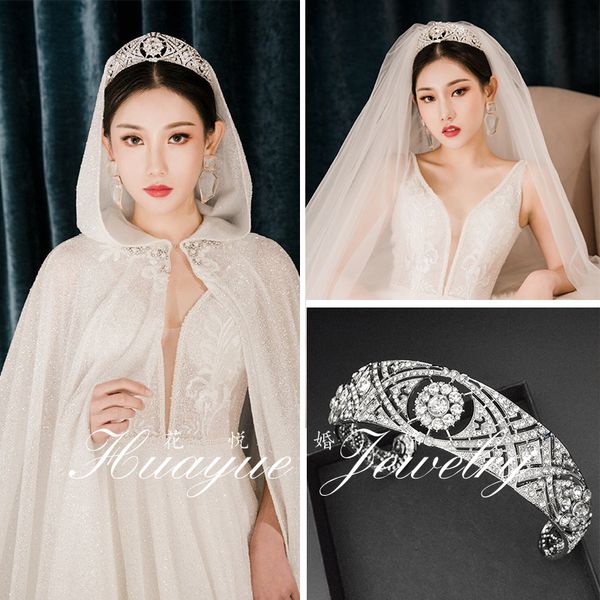 2020 new crown headdress bride wedding baroque rite of passage 18 princess atmosphere, Silver
2020 new crown headdress bride wedding baroque rite of passage 18 princess atmosphere, Silver