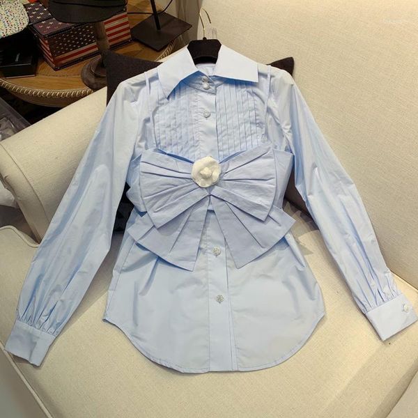 women blue blouse casual spring fall fashion long sleeve vintage women's blouse shirt1, White
women blue blouse casual spring fall fashion long sleeve vintage women's blouse shirt1, White